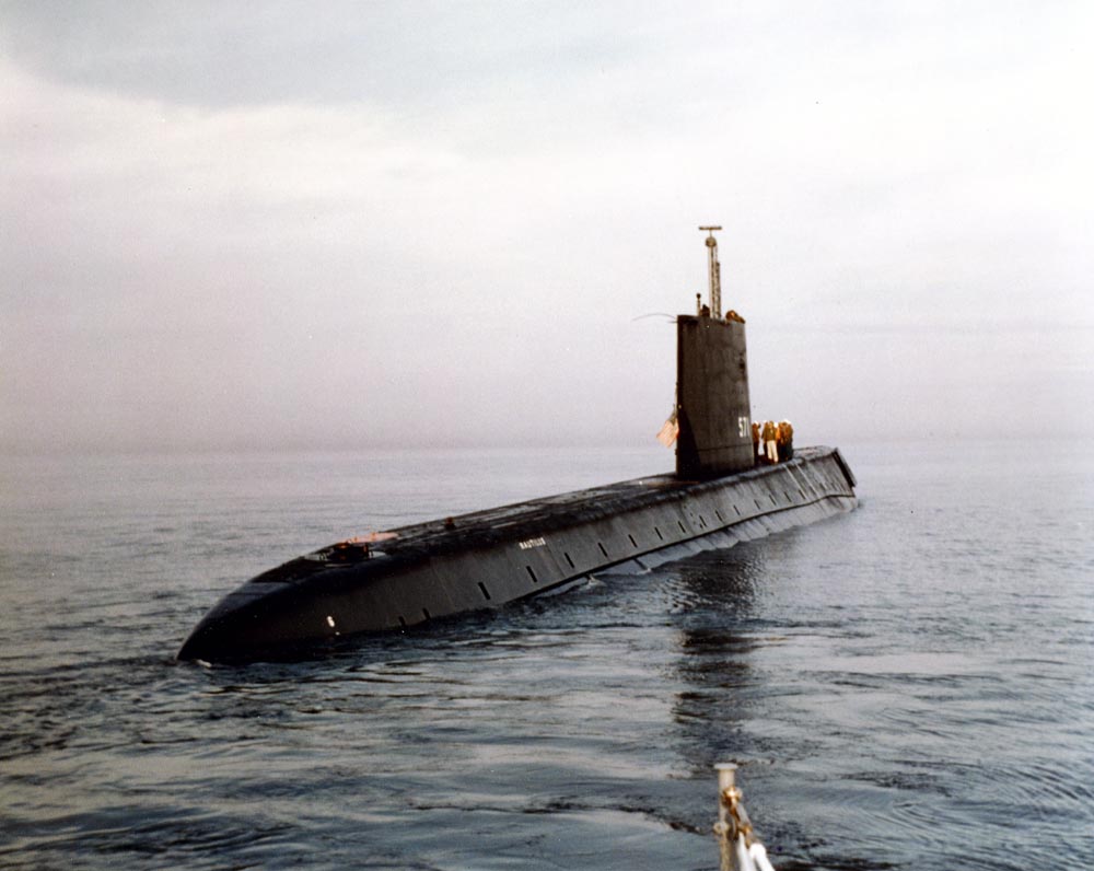 USS Nautilus (SSN-571), in Long Island Sound, off New London